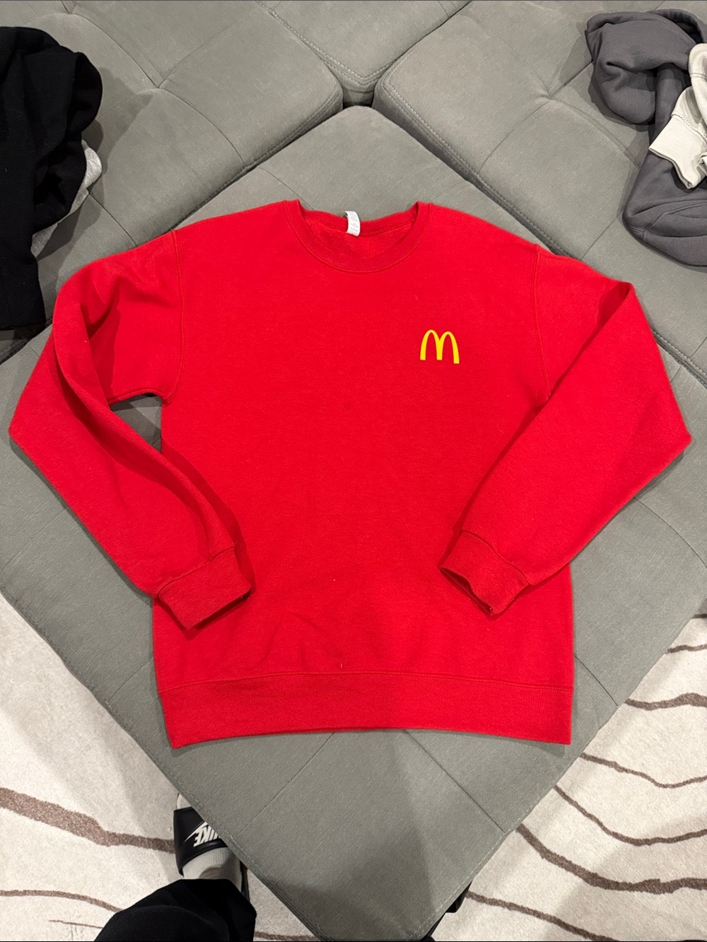 McDonald's Red Sweatshirt with Yellow Arch Logo